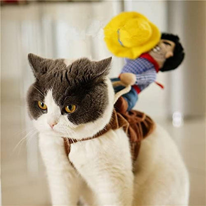 Halloween Cowboy Costume for Dogs and Cats - Novelty Party Apparel for Pets (X-Large)